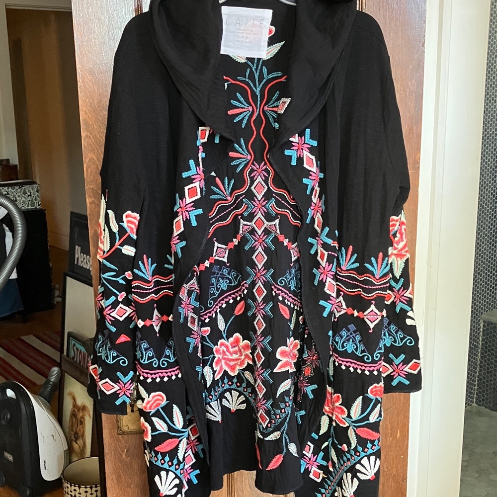 Embroidered Black Jacket